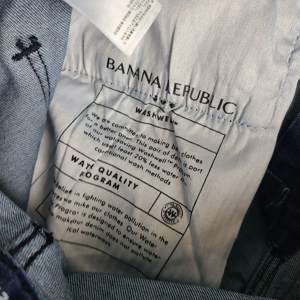 Banana‎ Republic Travel Jeans Mens 33x34 Blue Athletic Fit Dark Wash Denim